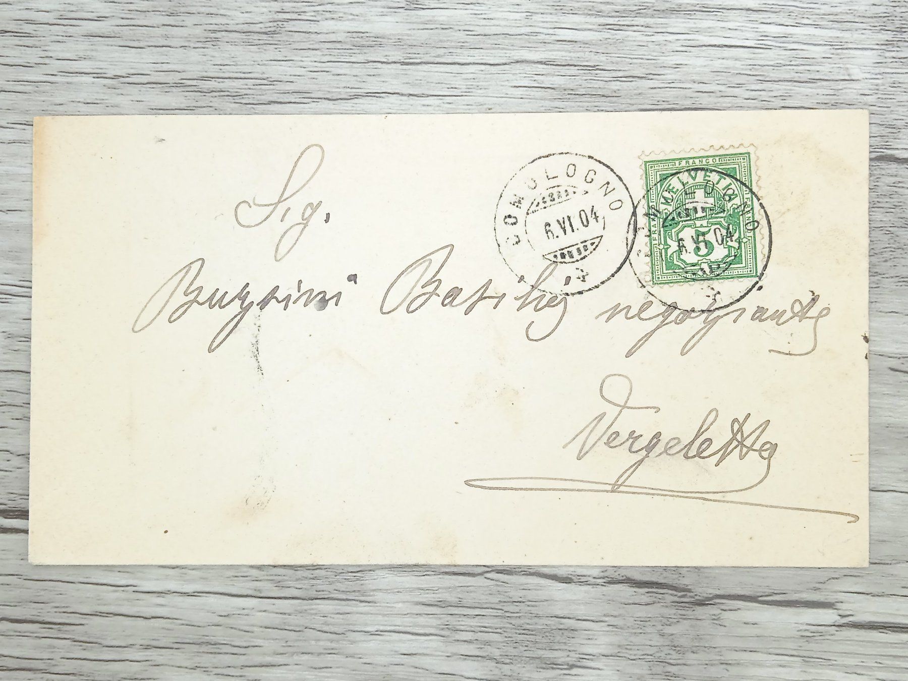 Alle Briefmarken: TR107 Enveloppe + Timbre Suisse 1904 – Gebraucht aus Cousset von Patrick_Collections