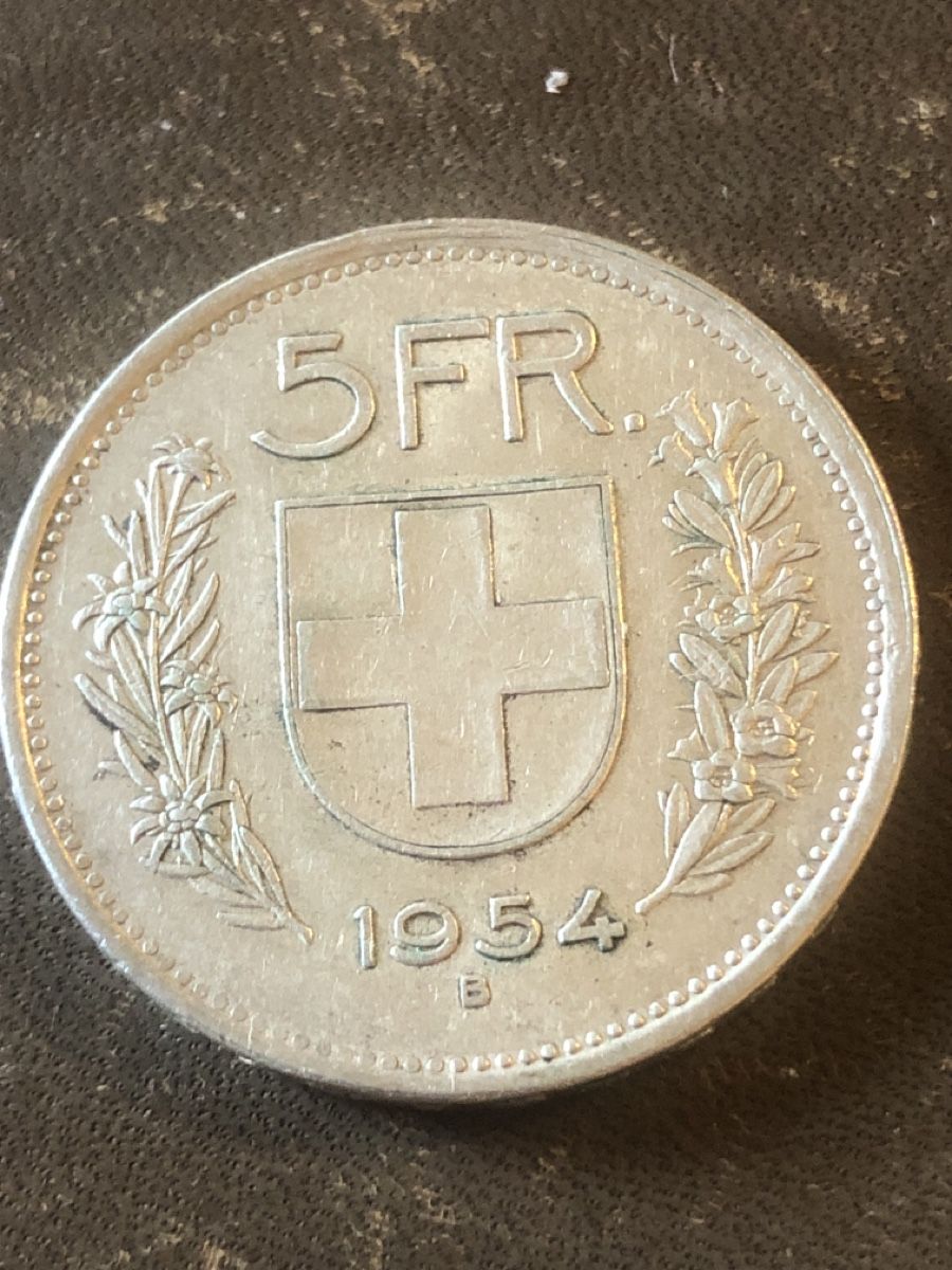 Tutti le monete: 5 Franken 1954 – Usato da Mühlethal venduto da nyffeler2815