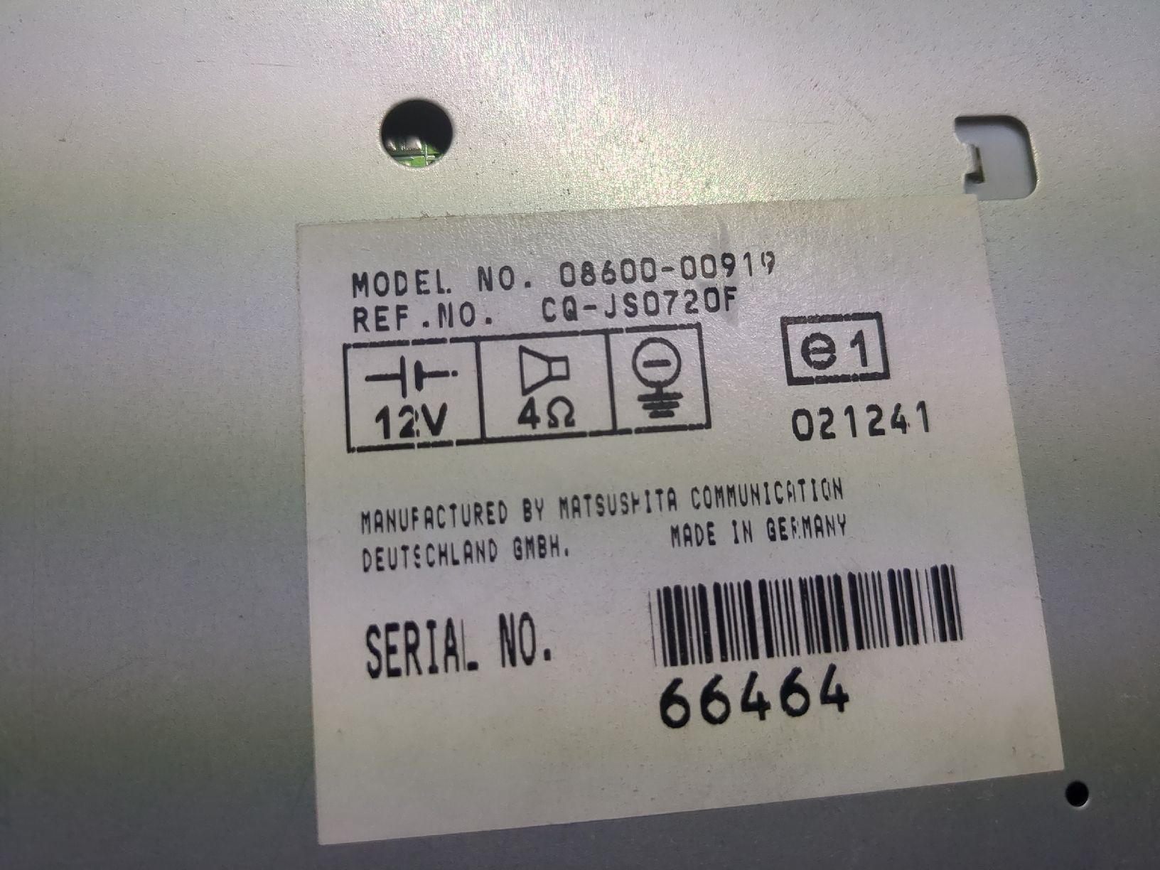 Panasonic Radio: Autoradio Toyota Corolla TM4411 – Usato da Grabs venduto da Mooi 3