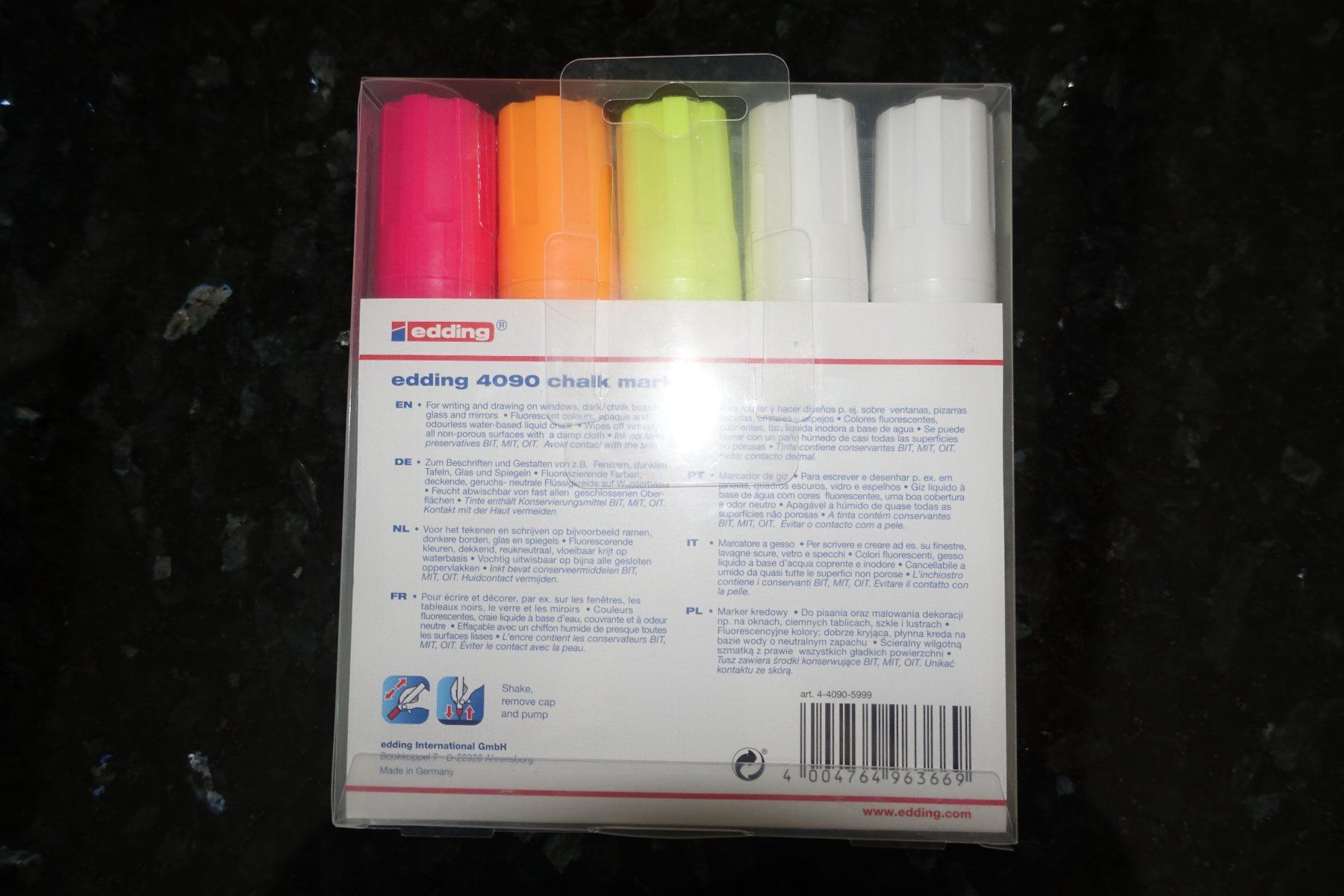 Edding Penna & Evidenziatori: Edding 4090 Chalk Marker Set 5 Stk NEU – Nuovo e nell'imballaggio originale da Pâquier-Montbarry venduto da phi_5v2r 2