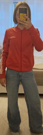 Adidas Trainingsjacke Rot Weiss Grösse S Zustand sehr Gut