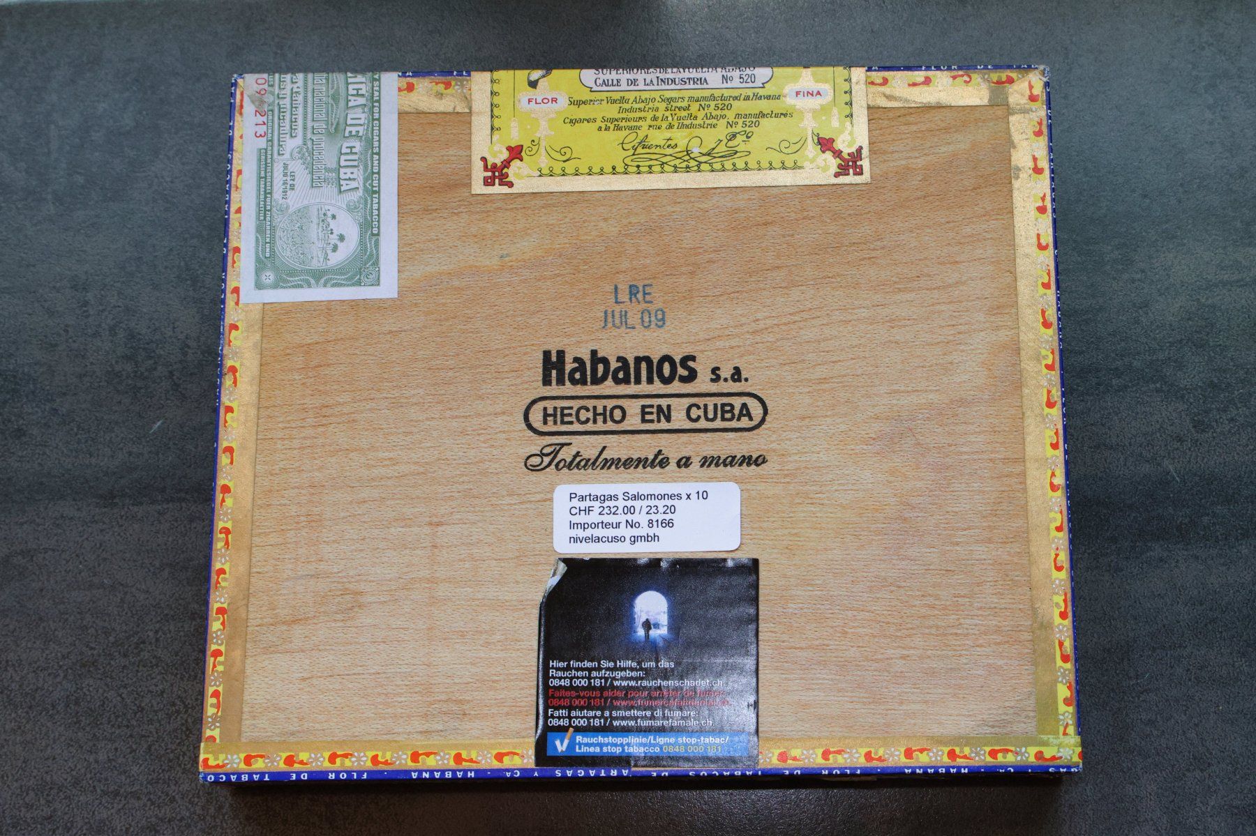 Sigari: Partagas Salomones LRE JUL09 – Usato da Magglingen/Macolin venduto da Lunettesman 3