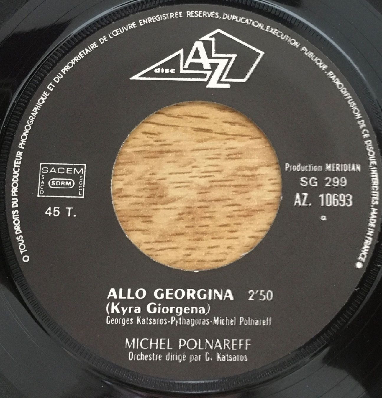 Vinyles: MICHEL POLNAREFF - ALLO GEORGINA – D'occasion à Bussigny par vinyl-pas-cher 2