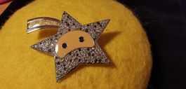 Swarovski Brosche Stern mit Schweif