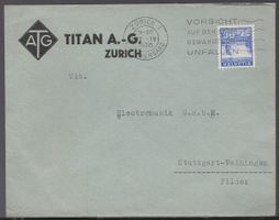 ZURICH, 22..IV.1936  TITAN  A.-G   Firmenbrief