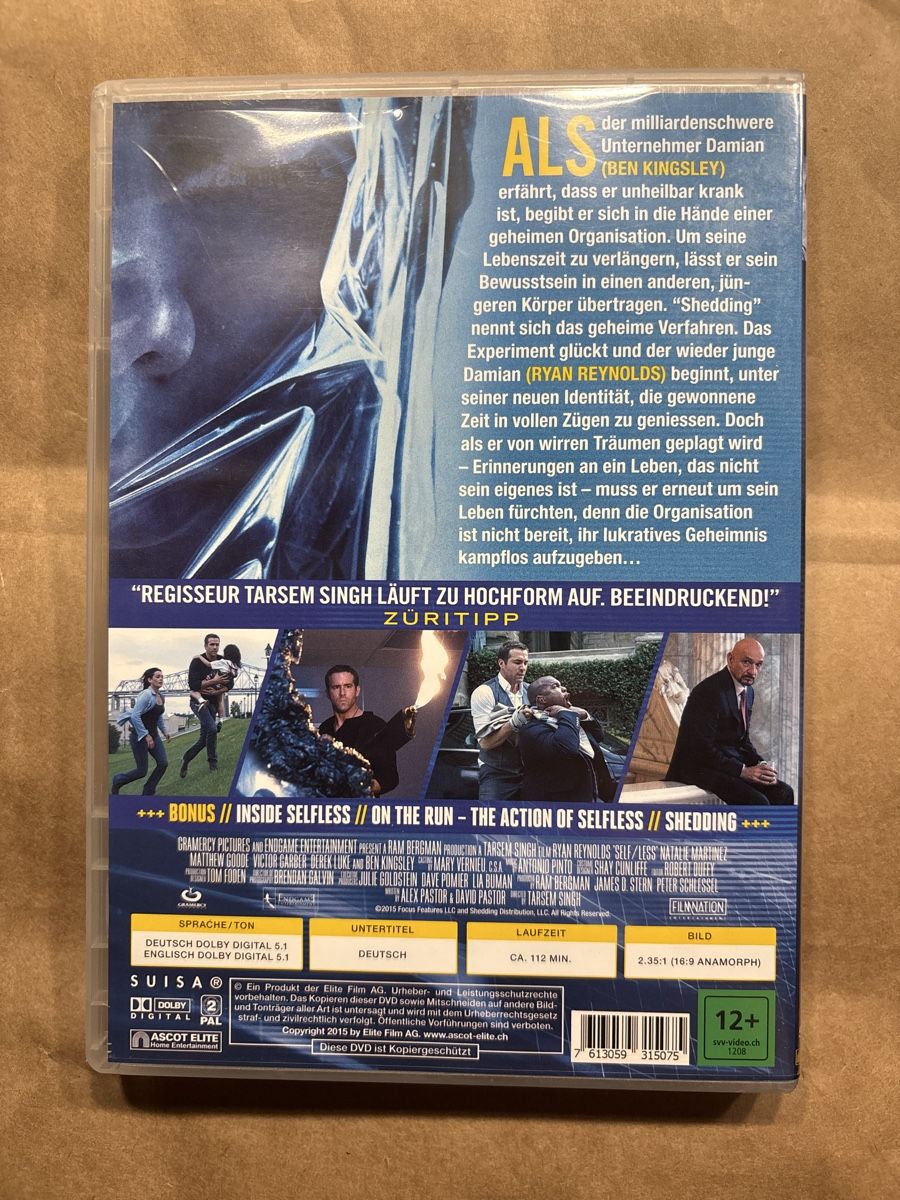 Alle DVDs: Self/Less (2204) – Gebraucht aus Ruswil von Slivio_ 1