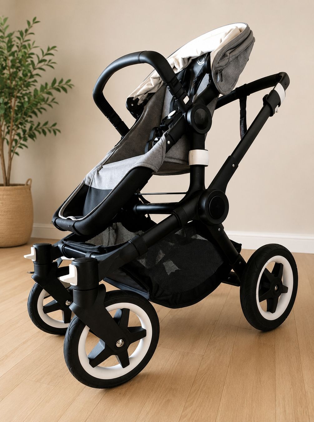 Bugaboo Carrozzine: Kombikinderwagen Bugaboo Buffalo Classic - Grey Melange – Nuovo (secondo la descrizione) da Wahlen b. Laufen venduto da Adrenaalina 1