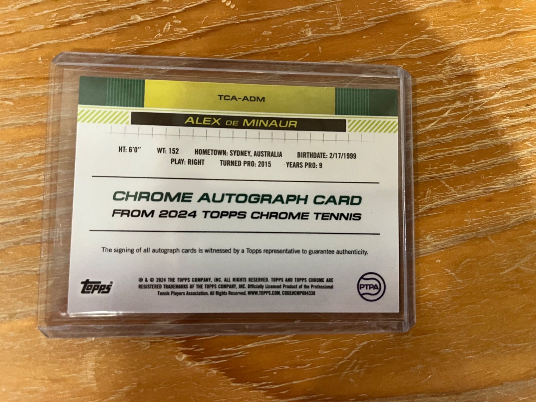 Topps Carte collezionabili: Alex de Minaur Autograph Topps – Usato da Balzers venduto da jos_6r9r 1