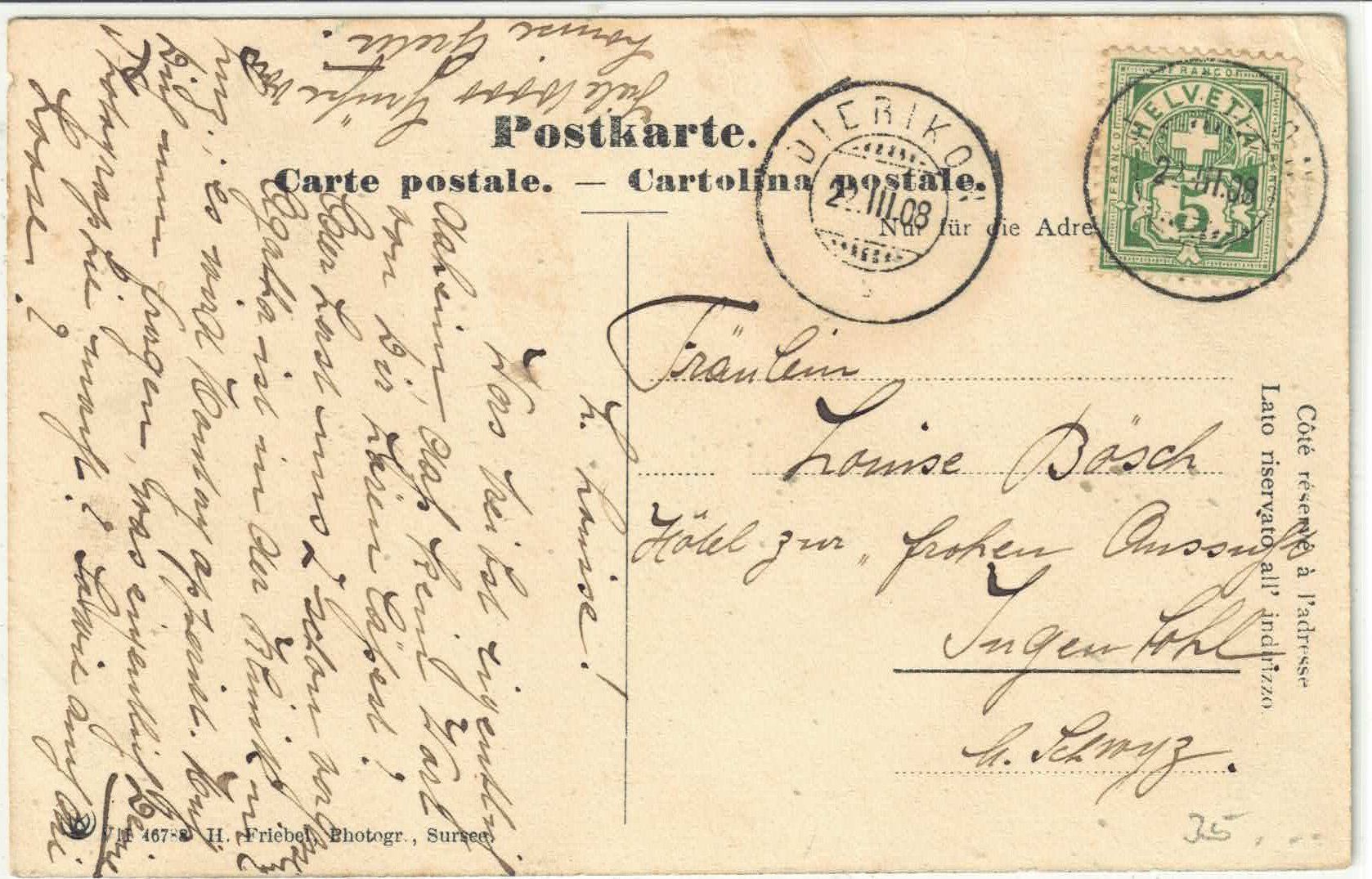 Cartoline postali: Gruss aus Ober-Dierikon – Usato da Ettingen venduto da Kartenplanet 1