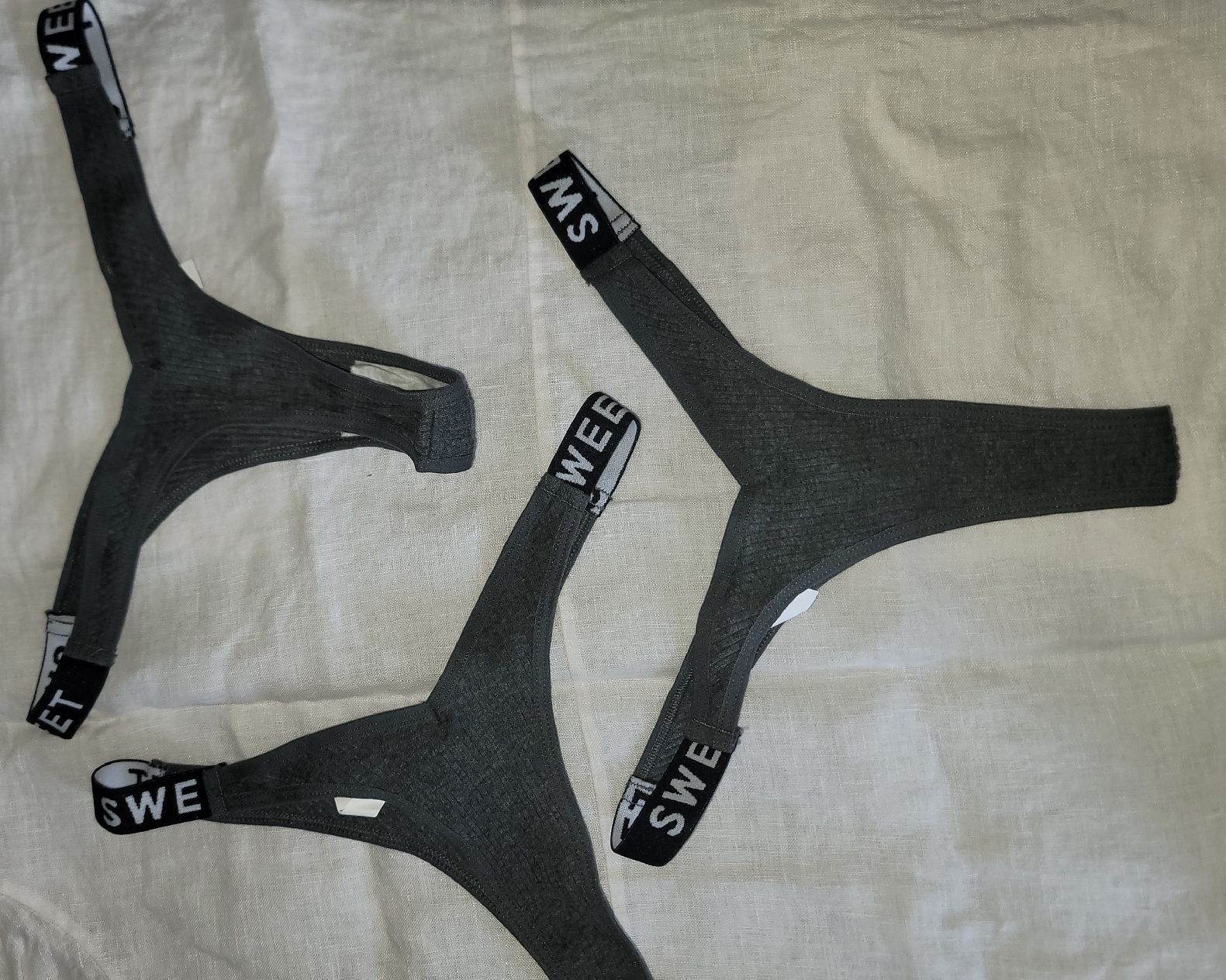 Hot Biancheria intima: Brazil 3er, grey String, Tanga Set, mini Slips, Culotte hot – Nuovo e nell'imballaggio originale da Zollikerberg venduto da Nice_Name