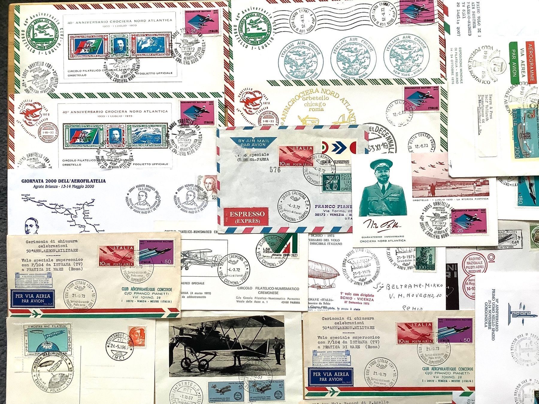 Tutti i francobolli: Italien / Aerophilatelie Briefe Sammlung – Usato da Liestal venduto da Skunk02 1