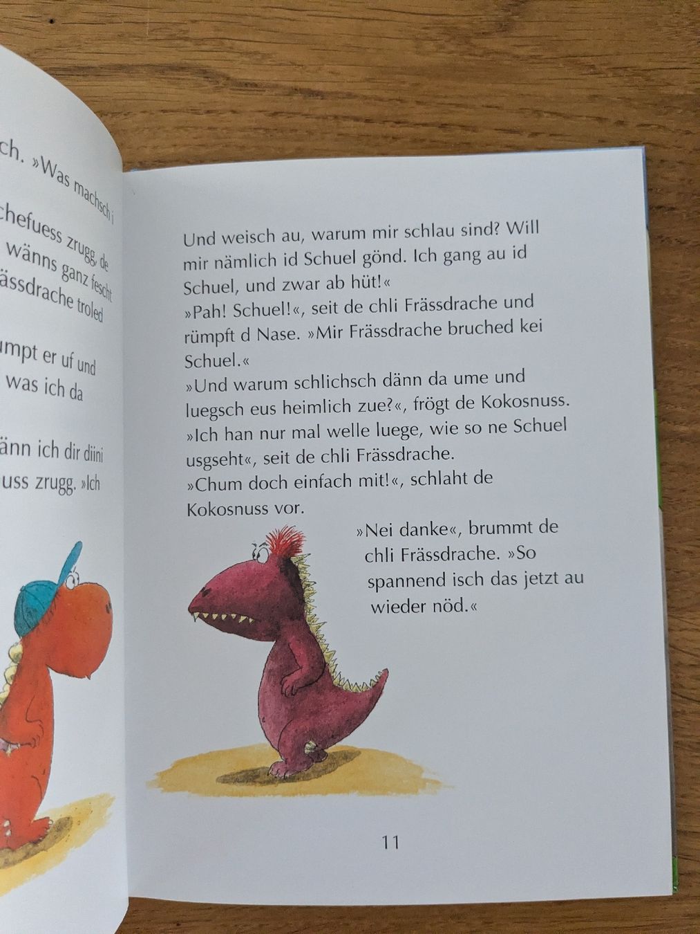 Libri: De chli Drache Kokosnuss chunt id Schuel – Usato da Wohlen AG venduto da merkur0300 1