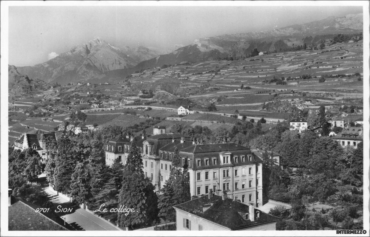 Cartoline postali: Sion // Le Collège 1939 // Sitten – Usato da Basel venduto da intermezzo12
