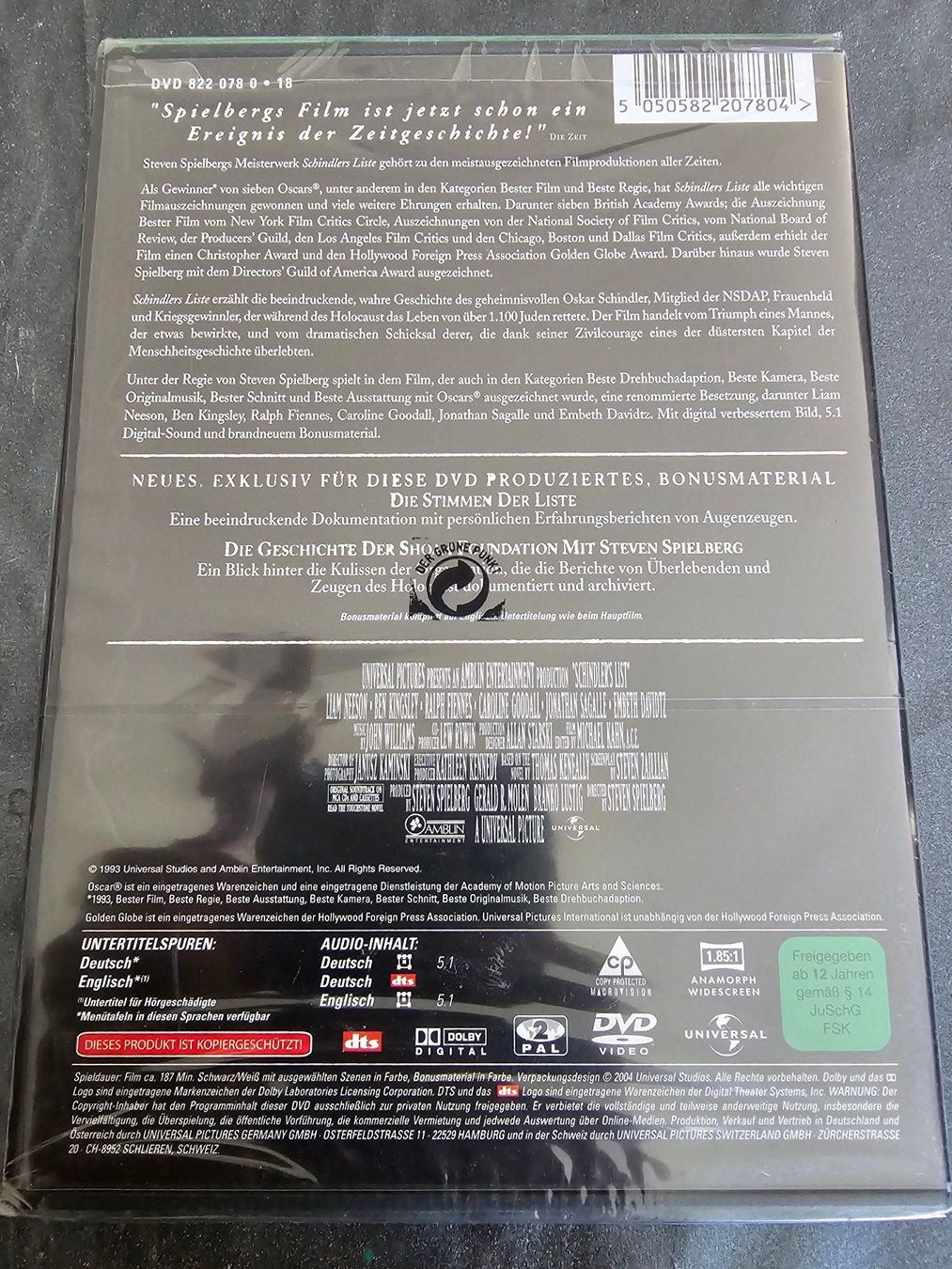 Tutti i DVDs: DVD - Schindlers Liste (ORIGINALVERPACKT) – Usato da Biberist venduto da Foolio0 1