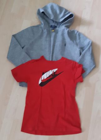 Junge Jacke+T-Shirt, Gr. M, Marke: POLO RALPH LAUREN + NIKE