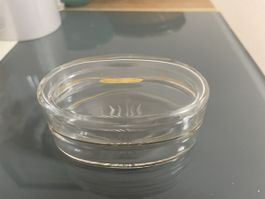 Antike Glasdose 9.6x6x4cm ca. 1880 sehr interessantes Stück