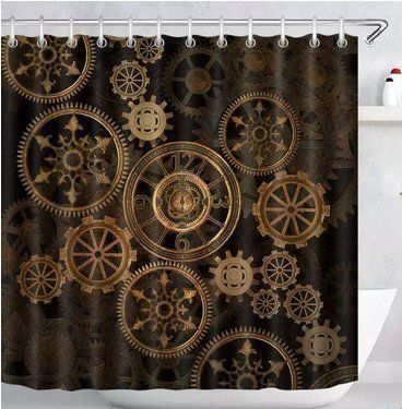 Tende: Cooler Steampunk Duschvorhang 180x180 – Nuovo e nell'imballaggio originale da Schwanden GL venduto da UHRKNALL