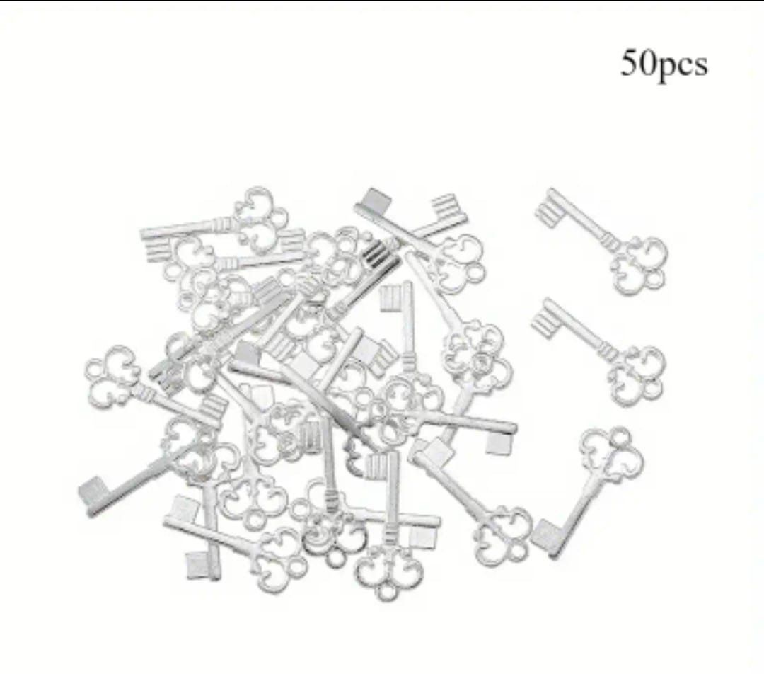 Bastelsets: 50 Stk Schlüssel Silber zum Basteln oder Schmuck machen, Neu – Neu und originalverpackt aus Walenstadt von emynmuil1