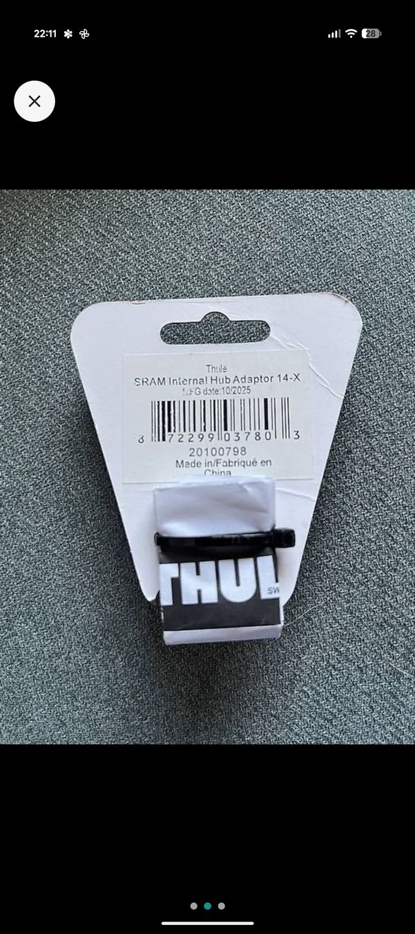 Pezzi di ricambio: Thule Adapter Adapter SRAM/Rohloff/BionX/NuVinci – Nuovo e nell'imballaggio originale da Basel venduto da rubah 1