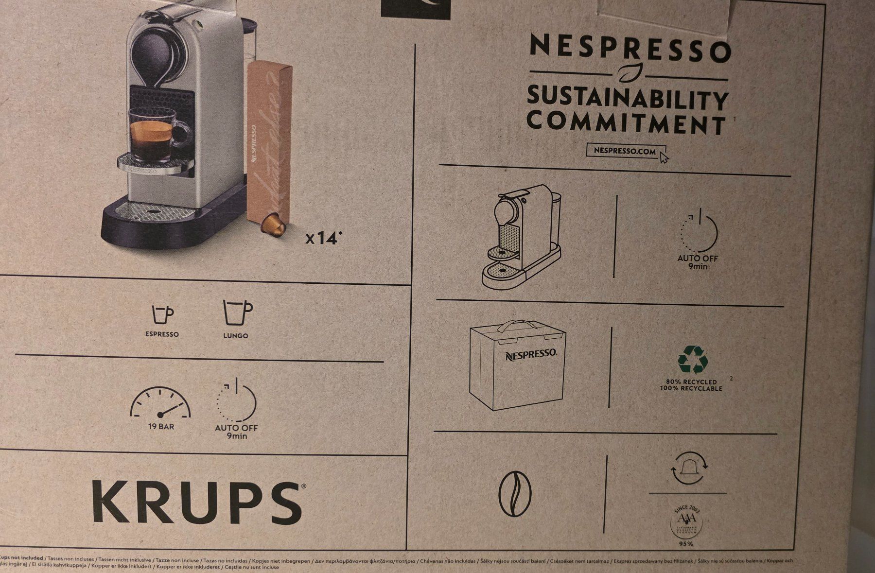 Krups Kaffeemaschinen & Espressomaschinen: Machine à café Nespresso CitiZ comme neuf dans boîte – Neu (gemäss Beschreibung) aus Vaulruz von nlehner 3