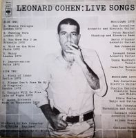 Leonard Cohen: Live Songs (LP Folk-Rock 1973)