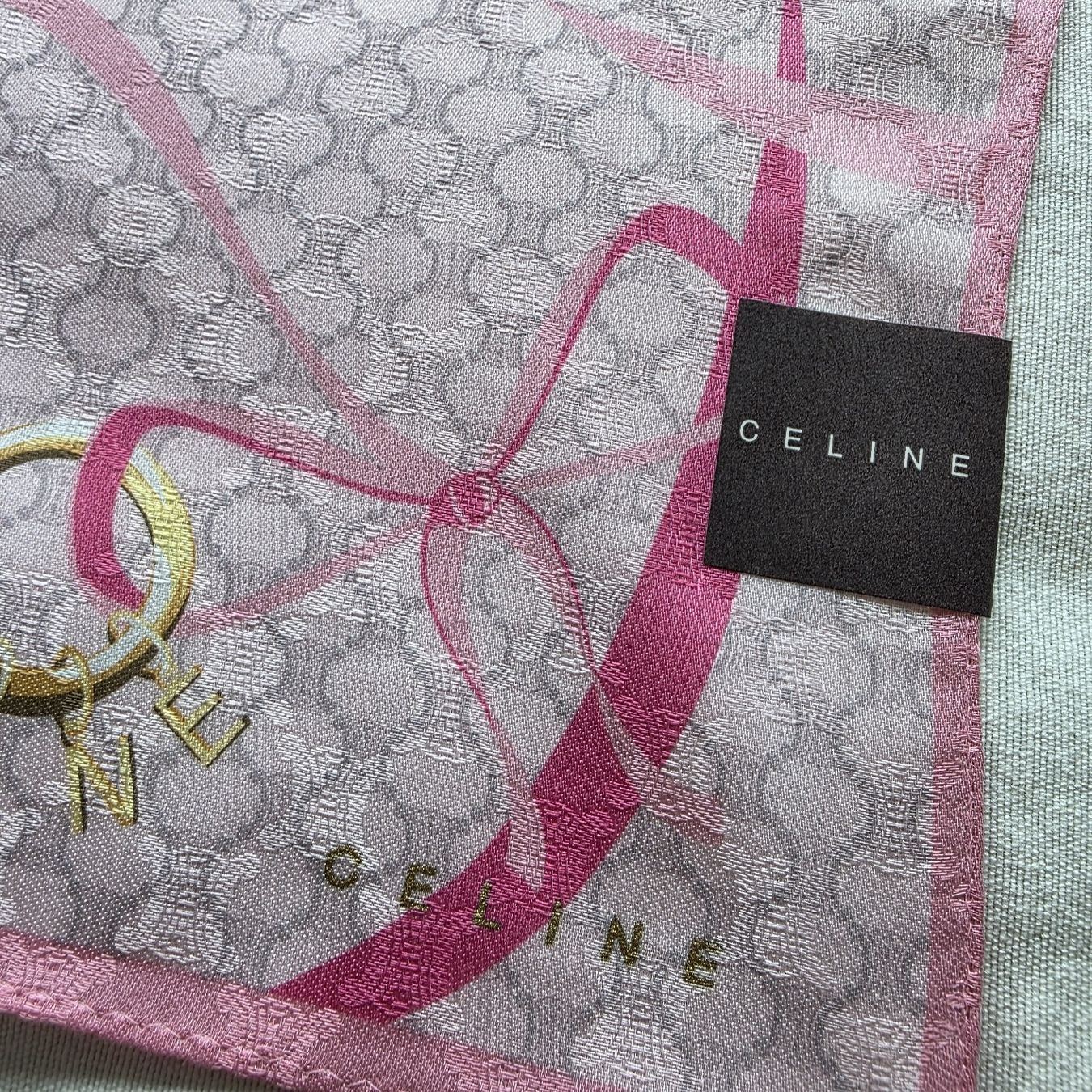 Celine Foulard & Sciarpe: Neues CELINE Baumwolltuch 50x50 cm – Nuovo e nell'imballaggio originale da Zürich venduto da LIMAR 2