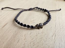 Makramee Armband, Elefant, Braun