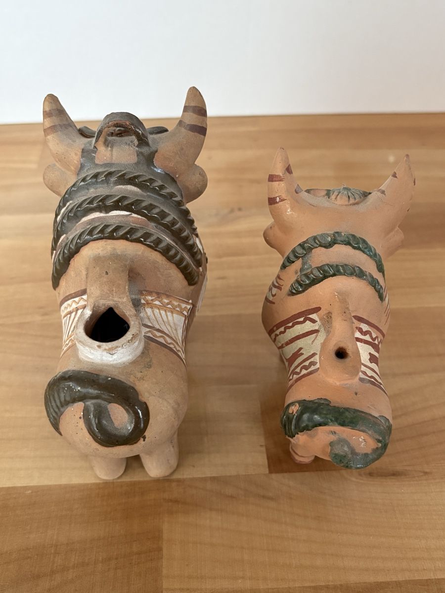 Statuette: Kuh & Stier Figur aus Ton – Usato da Rümlang venduto da SchumBru10 2