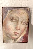 🟢 icône Ste Claire d'Assise bois / Wandikone Heilige Klara
