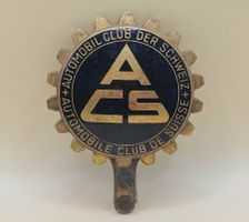 Antike ACS Oldtimer Plakette EMBLEM mit Befestigung