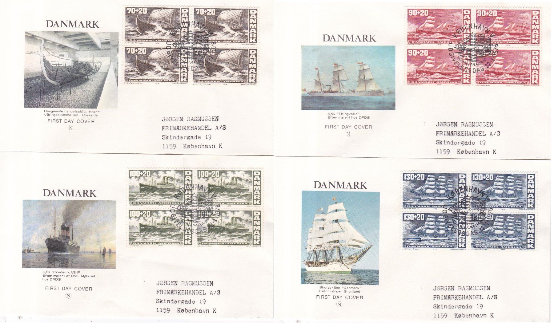 Tutti i francobolli: 54 Stk. FDCs, 1.Tagsbriefe "Dänemark" ab 1947 – Usato da Münchwilen AG venduto da Nesar 9