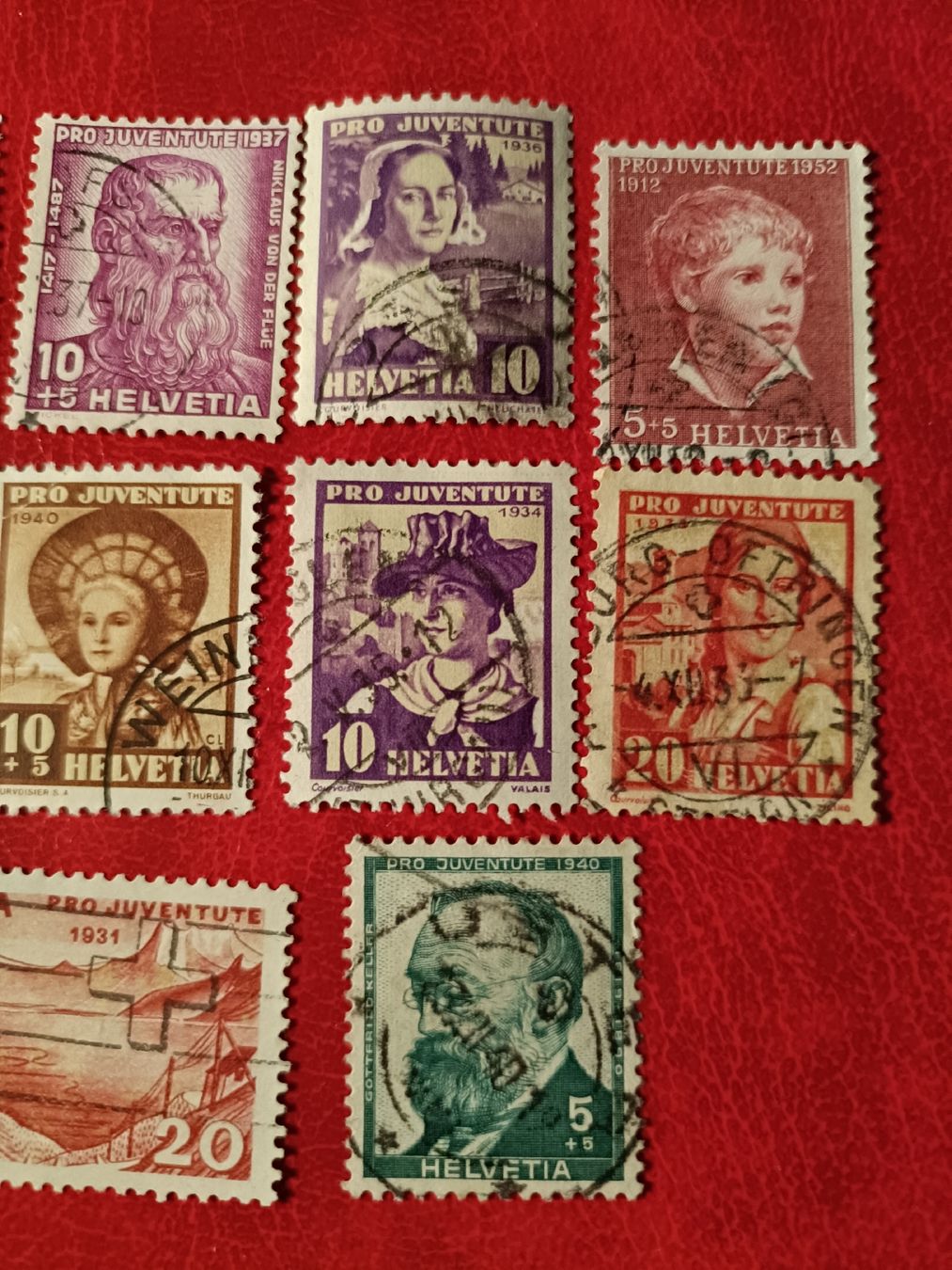 Tutti i francobolli: 10 ANTIKE BRIEFMARKEN PRO JUVENTUTE GESTEMPELT – Usato da Sargans venduto da Polifemo58 2