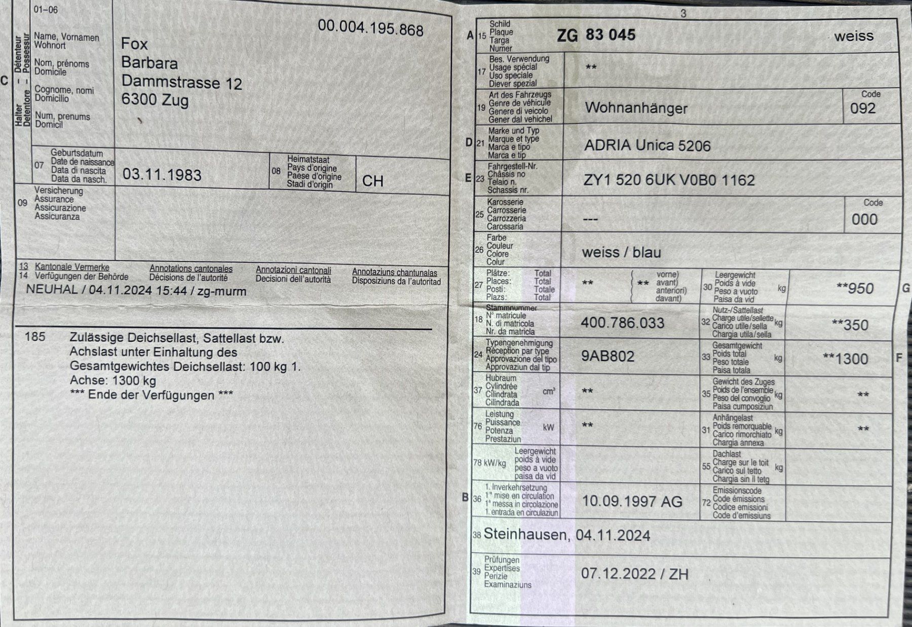 Rimorchi: Wohnwagen zu Verkaufen – Usato da Wetzikon ZH venduto da Kulturschreinerei 8