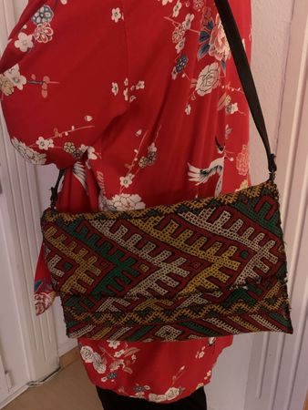 Vintage Clutch, Umhängetasche, handgewoben