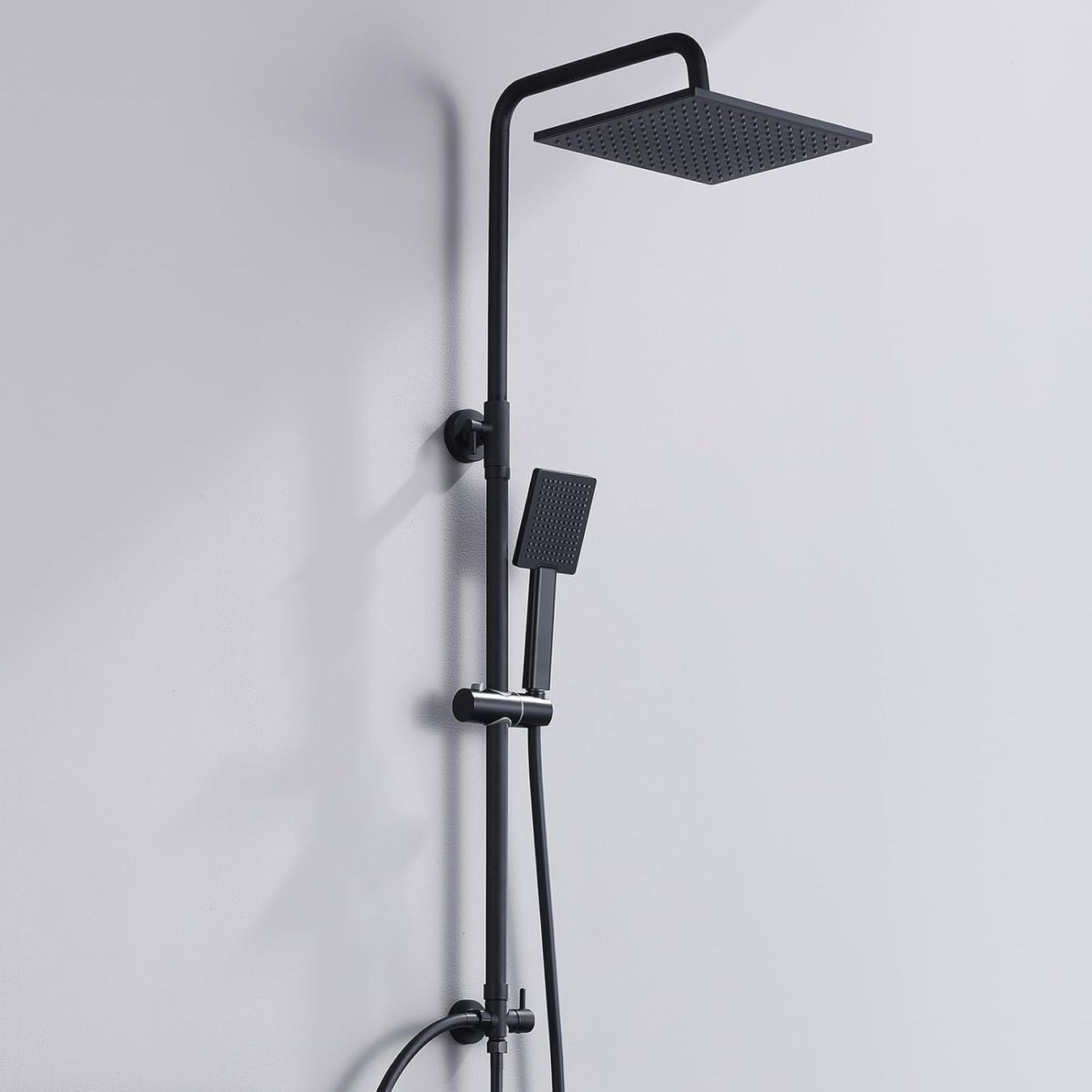 Soffioni doccia: Regendusche schwarz Duschsystem ohne Armatur 25cm – Nuovo e nell'imballaggio originale da Wittenbach venduto da VELARO
