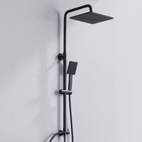 Regendusche schwarz Duschsystem ohne Armatur 25cm