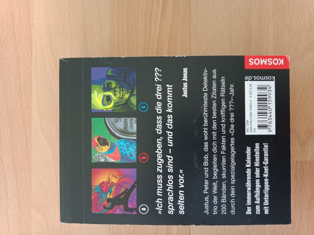  Die drei ??? Fragezeichen Kalender Rätsel Fakten Zitate 