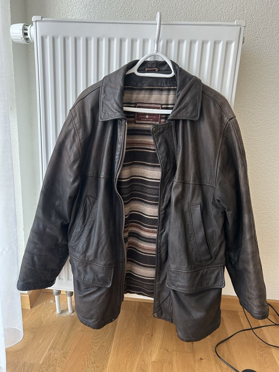 Vestes: braune Vintage Lederjacke – D'occasion à Zürich par bab_5wpg
