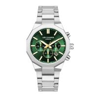 🇬🇧 Herrenuhr ®Lee Cooper Silber Grün Edelstahl 3ATM NEU