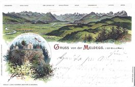 G R U S S    von   der    M E L D E G G . ( 650 Mtr. ü. M. )