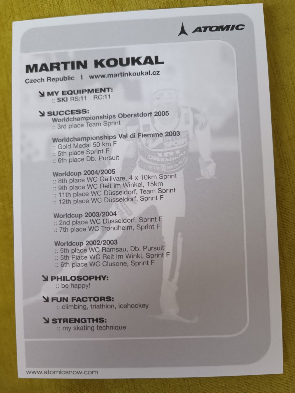 Autografi: Martin Koukal – Usato da Menziken venduto da Autogramme 1