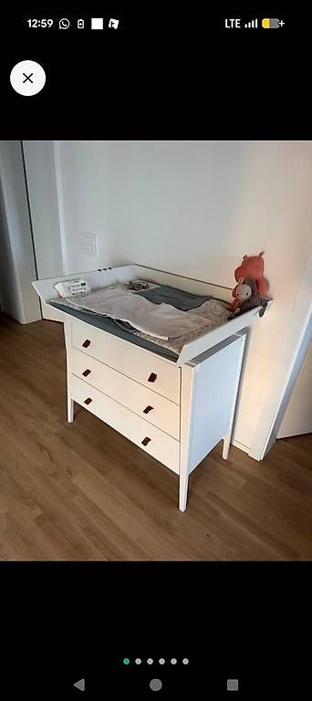 Fasciatoi & Accessori: Leander Linea Wickelkommode Weiss mit Wickelaufsatz – Usato da Uster venduto da Freddy810