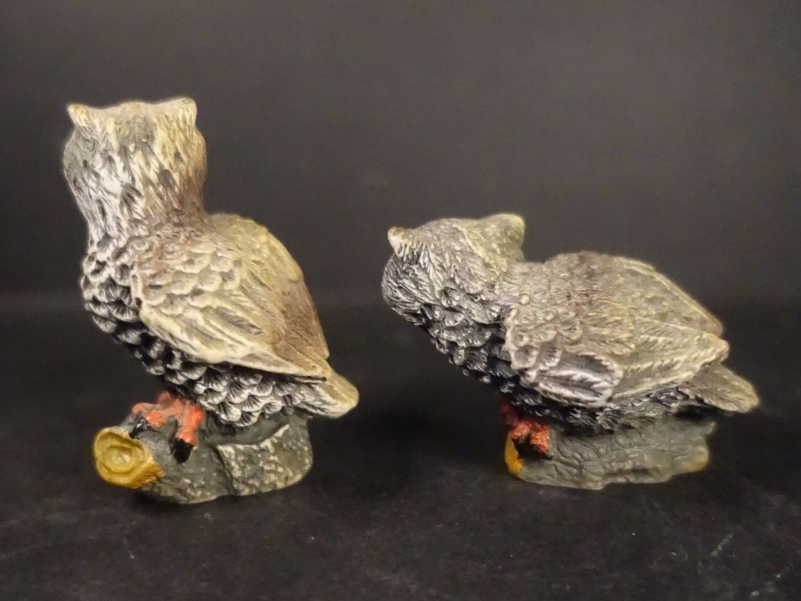 Statuette: Zwei detailgetreue Eulen / Eule – Usato da Russikon venduto da Eulenfeder 2