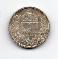 (1406) Ungarn, 1 Korona 1915, stgl,