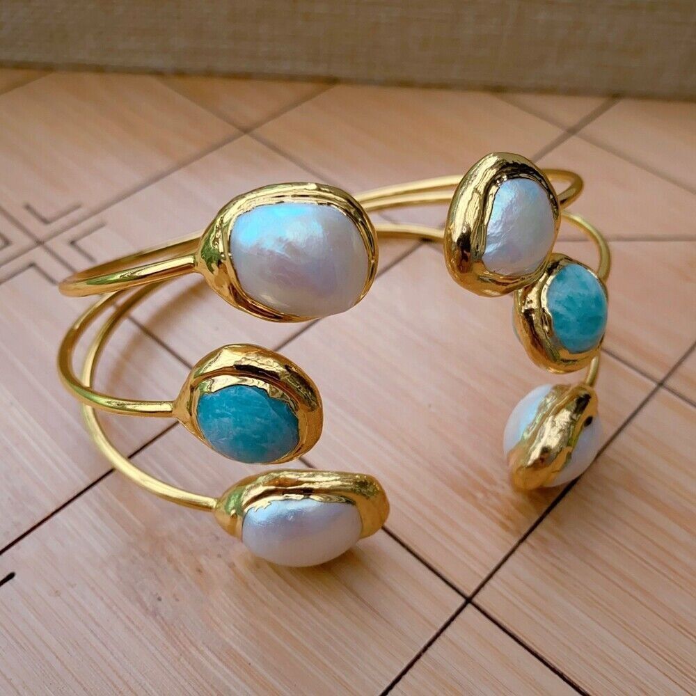 Bracciali & Braccialetti: SALE Amazonit Perlen Armband Bracelet Perle Amazonite – Nuovo (secondo la descrizione) da Prilly venduto da ilyria73 4