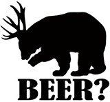 🚗😂 Lustiger Auto-Heck-Aufkleber - BEER? 🍺🐻🦌