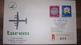 Swissair Zürich - Bukarest 06.04.1965