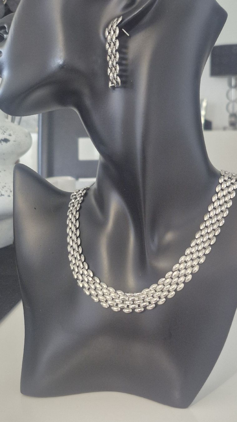 Altri gioielli: Set collana e orecchini argento stile maglia – Nuovo (secondo la descrizione) da Giubiasco venduto da Stefaniav 4