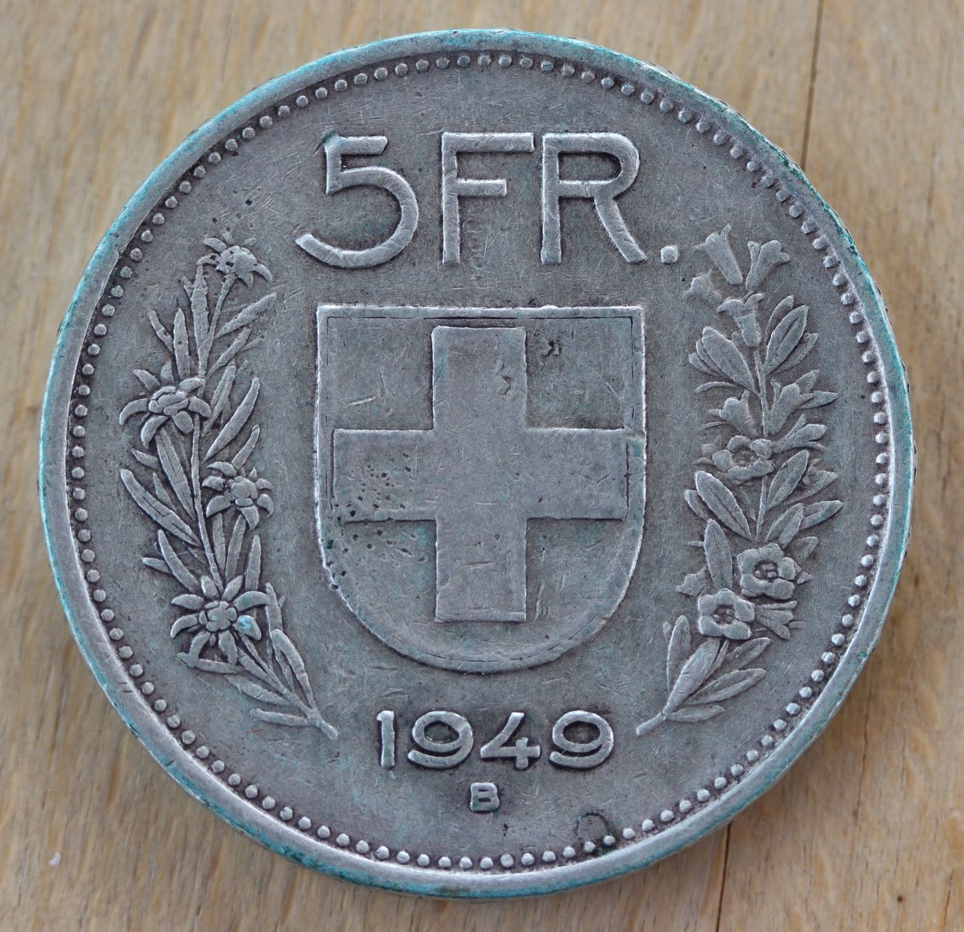 Tutti le monete: 5 CHF 1949 – Usato da Rheinfelden venduto da Fitscherella