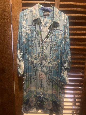 "HALE BOB" Button-Up silk dress Summer Floral Print | Size S